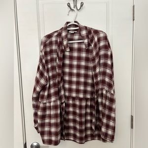 American Eagle Outfitters. Babydoll flannel. Size M.